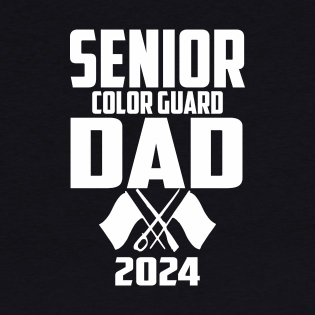 2024 Senior Color Guard dad Class of 2024 Marching Band Flag by Giftyshoop